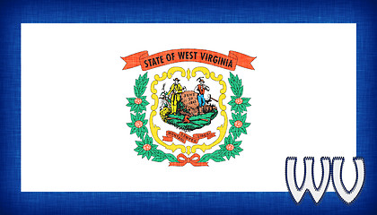 Image showing Linen flag of the US state of West Virginia