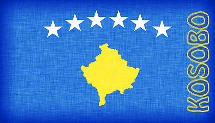 Image showing Linen flag of Kosovo