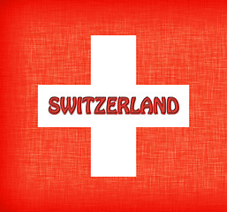 Image showing Linen flag of Switzerland