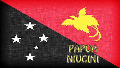 Image showing Linen flag of Papua New Guinea