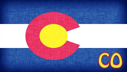 Image showing Linen flag of the US state of Colorado