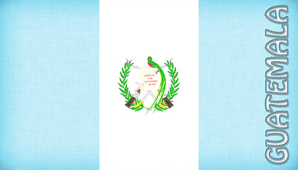 Image showing Linen flag of Guatemala