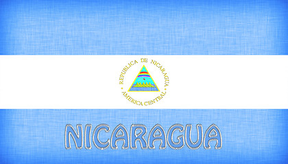 Image showing Linen flag of Nicaragua