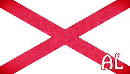 Image showing Linen flag of the US state of Alabama