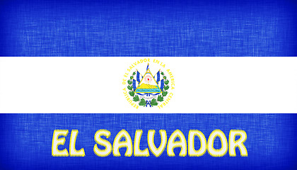 Image showing Linen flag of El Salvador