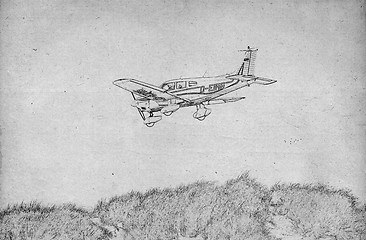 Image showing Drawing of an airplane