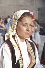 Image showing Beautiful woman of Bosnia folk group