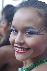 Image showing Beautiful woman of Colombia folk group 