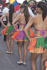 Image showing Colombian folk dancers group