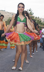 Image showing Colombian folk dancers group