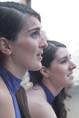 Image showing Beautiful woman of Spain folk group