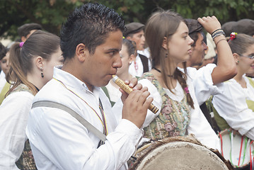 Image showing Spanish folk musicians group 