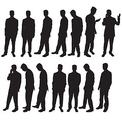 Image showing Business man silhoutettes