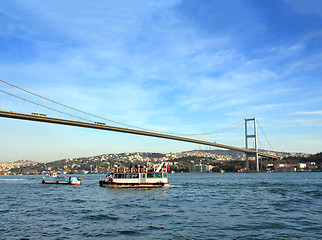 Image showing bridge over the Bosphorus Strait in Istanbul