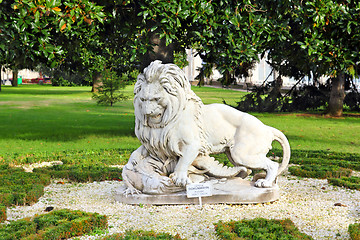 Image showing lion sculpture near dolmabahce palace in istanbul