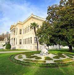 Image showing dolmabahce palace at autumn - istanbul