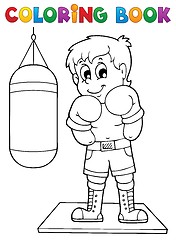 Image showing Coloring book sport and gym theme 1