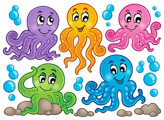 Image showing Octopus theme collection 1