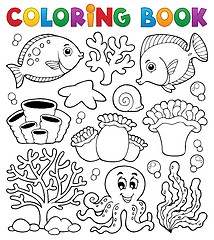 Image showing Coloring book coral reef theme 2