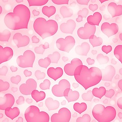 Image showing Seamless background with hearts 9