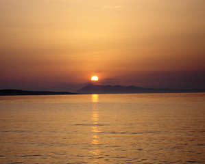 Image showing Sunset over horizon