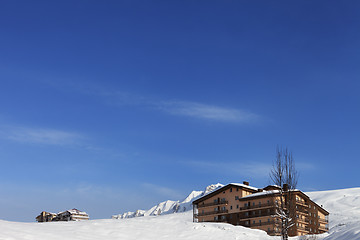 Image showing Hotel in winter mountains