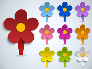 Image showing Flower Spring Pin Sticker Icon