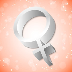 Image showing Sex Gender Symbol on Colored Background