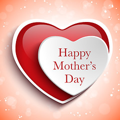 Image showing Happy Mother Day Heart Background