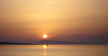 Image showing Sunset over horizon