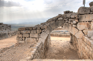 Image showing Nimrod castle and Israel landscape