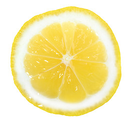 Image showing Slice of yellow lemon