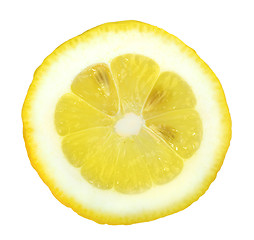 Image showing Section of yellow lemon