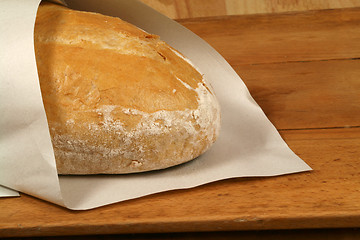 Image showing Baked bread in paper