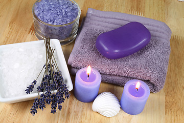 Image showing Violet spa therapy
