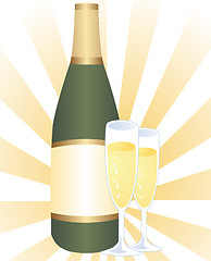 Image showing Serving of champagne: