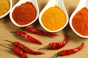 Image showing Spices and chili peppers
