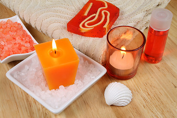 Image showing Orange Spa still life