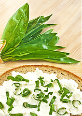 Image showing bread with wild garlic and gourd