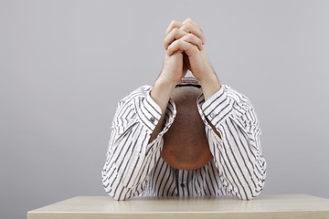 Image showing Man at desk