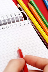 Image showing Pencil and agenda