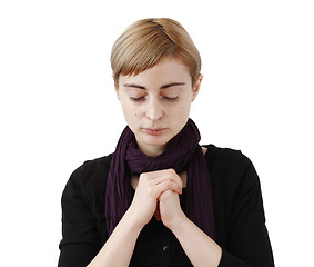 Image showing Woman praying