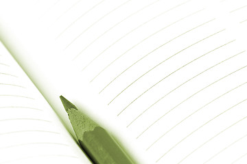 Image showing Pencil and agenda