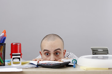 Image showing Man at desk