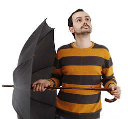 Image showing Man with umbrella