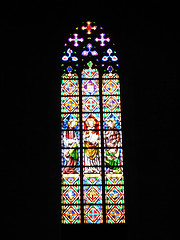 Image showing Stained glass church window