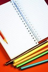 Image showing Pencil and agenda