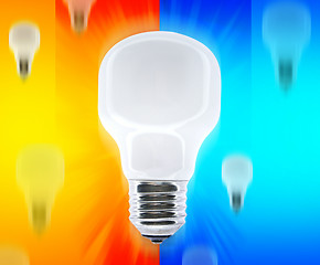 Image showing Falling bulbs