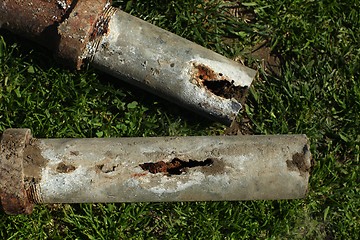 Image showing Corroded and Blocked Steel Household Pipes