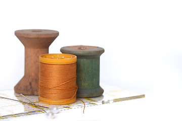 Image showing Sewing and Quilting Thread On White